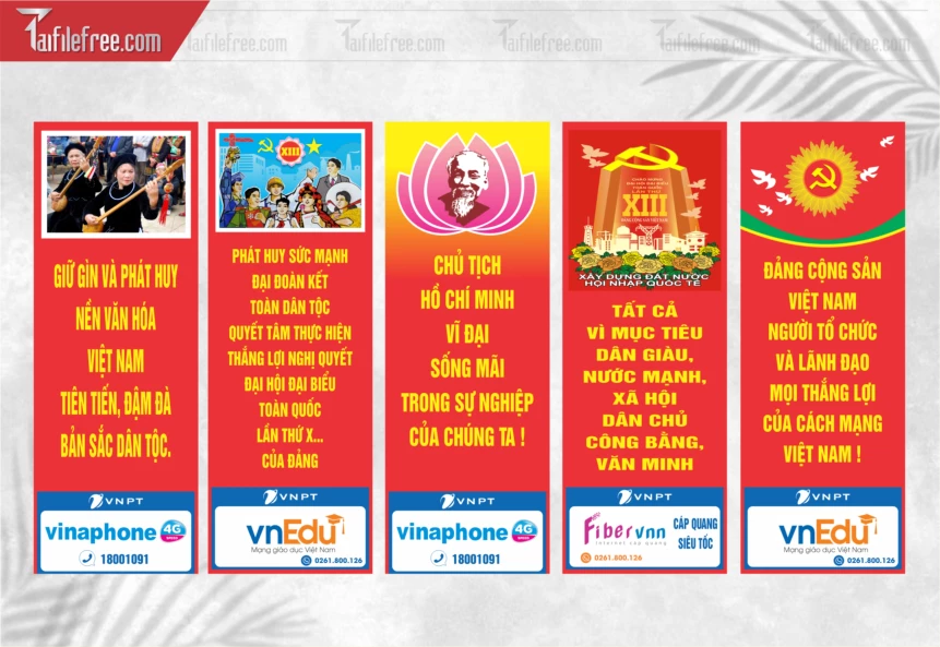 Phướn Nhiệt Liệt Chào Mừng Đại Hội_TD317