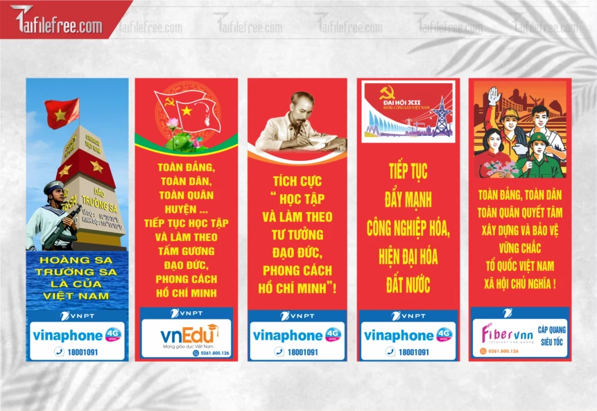 Phướn Nhiệt Liệt Chào Mừng Đại Hội_TD319