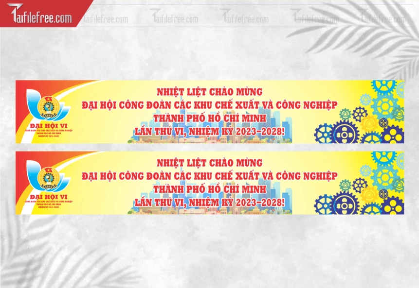 Băng Rôn Nhiệt Liệt Chào Mừng Đại Hội_TD323