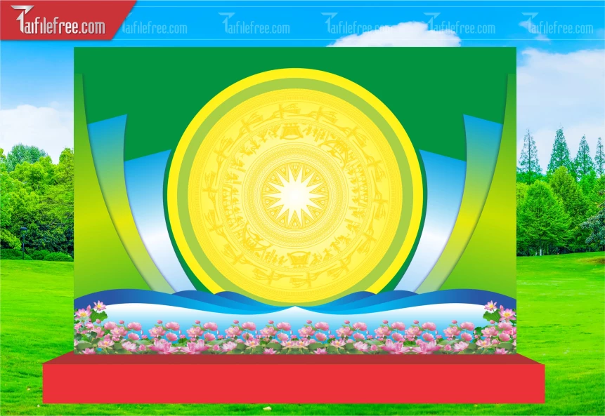 Phông Nền Chân hoa sen trong Đồng Vàng_TD329