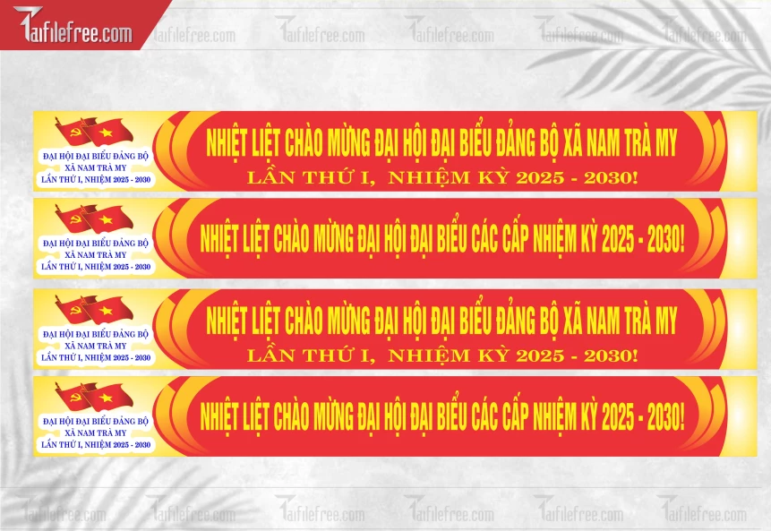 Băng Rôn Nhiệt Liệt Chào Mừng Đại Hội Đại Biểu_TD337