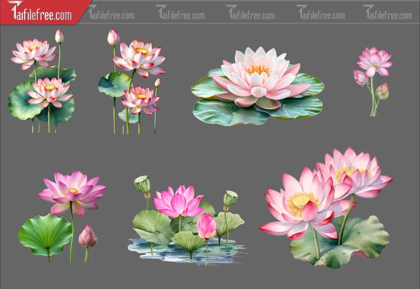 Thư Viện Hoa Sen Dành Cho Thiết Kế File Png_366