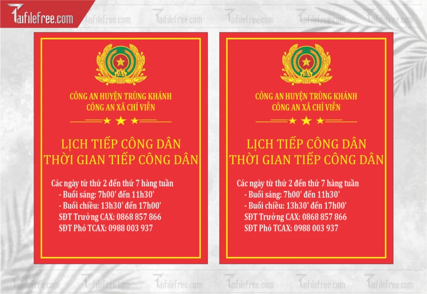Lịch Tiếp Công An Công An Nhân Dân_TD379
