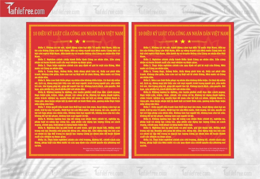 10 Điều Kỷ Luật Của Công An Nhân Dân Việt Nam_TD382