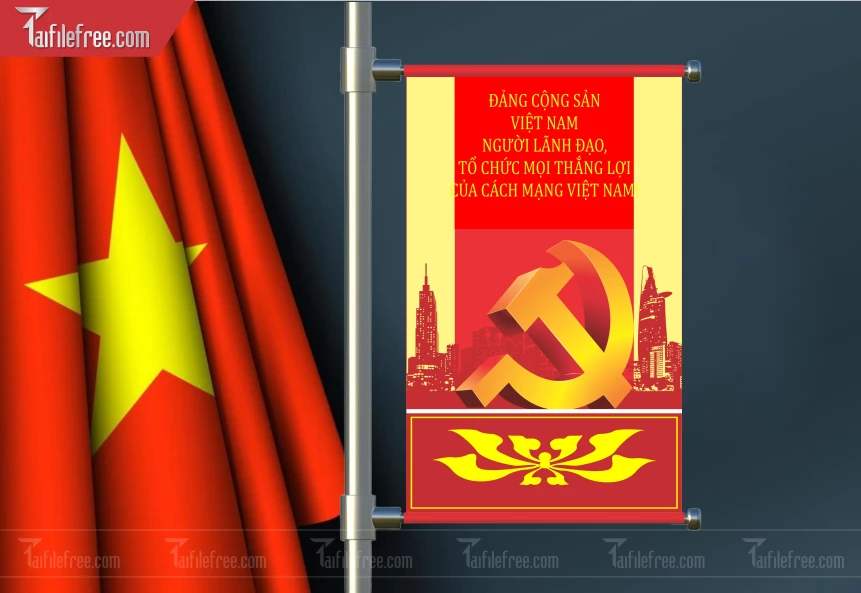 Mẫu Backdrop/Banner Đảng Cộng Sản Việt Nam_TD400