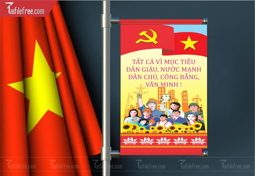 Mẫu Backdrop/Banner Đảng Cộng Sản Việt Nam_TD401
