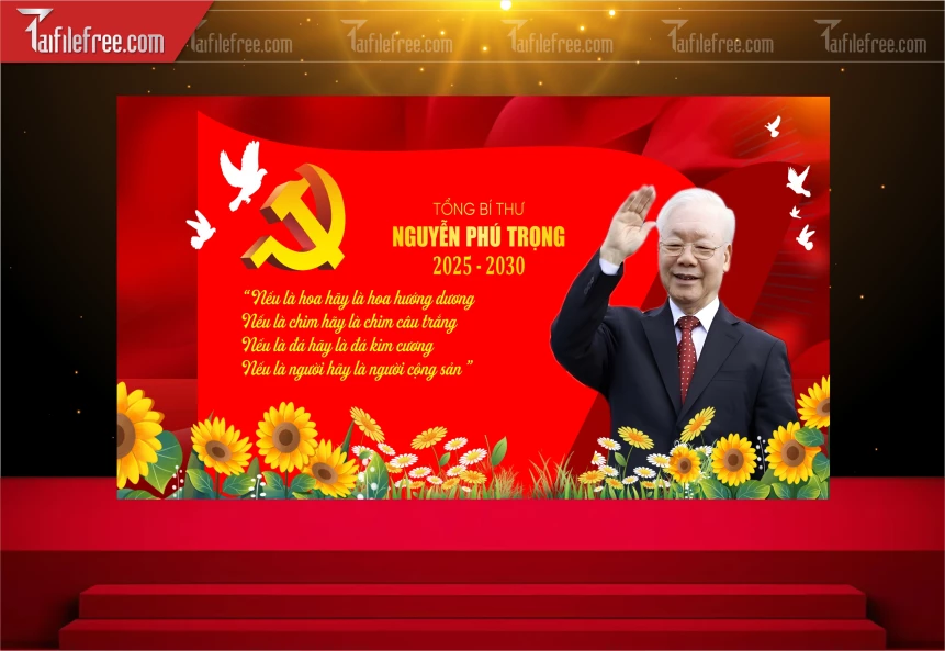 Background Tổng Bí Thư Nguyễn Phú Trọng_TD403