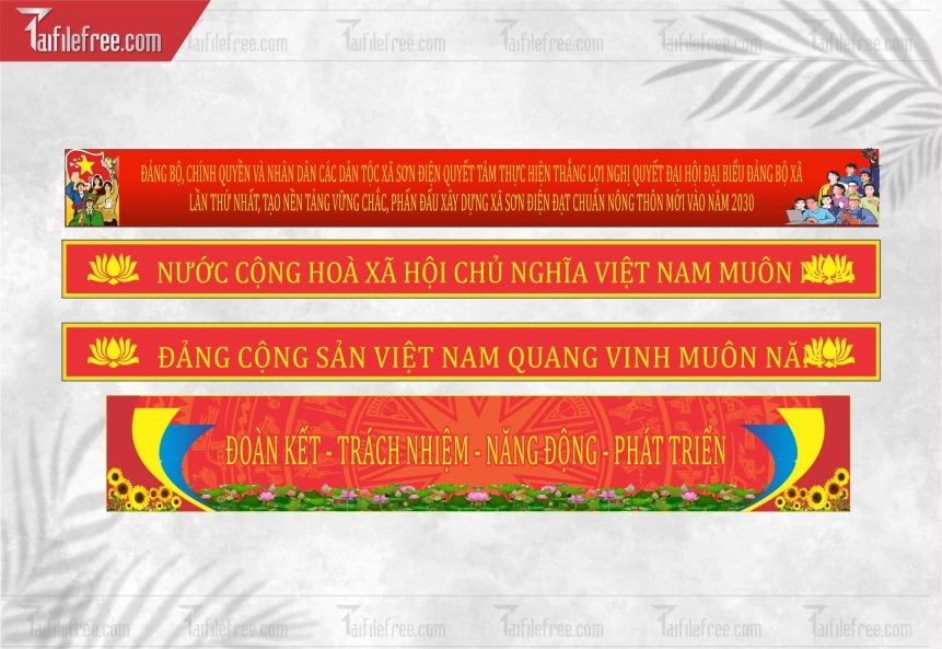 Băng Rôn Đại Hội Đảng Bộ Xã Sơn Điền_TD410