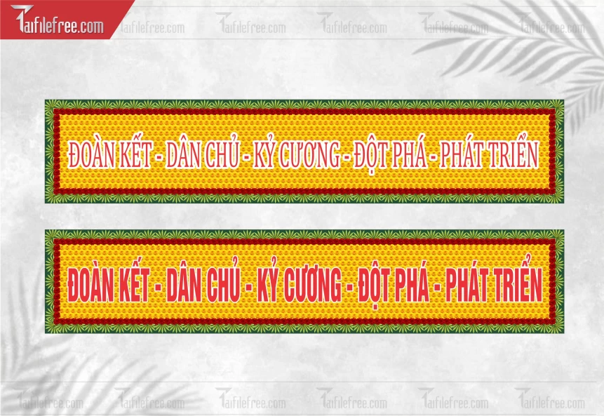 Băng Rôn Đoàn Kết Dân Chủ Kỷ Cương Đột Phá Phát Triển_TD413