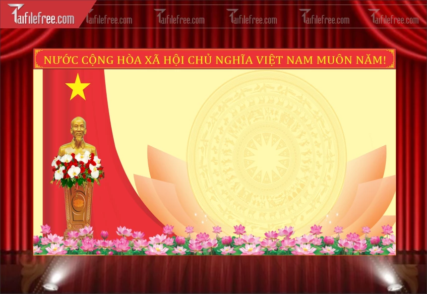 Mẫu Poster/Banner Đại Hội Đảng Bộ_TD419