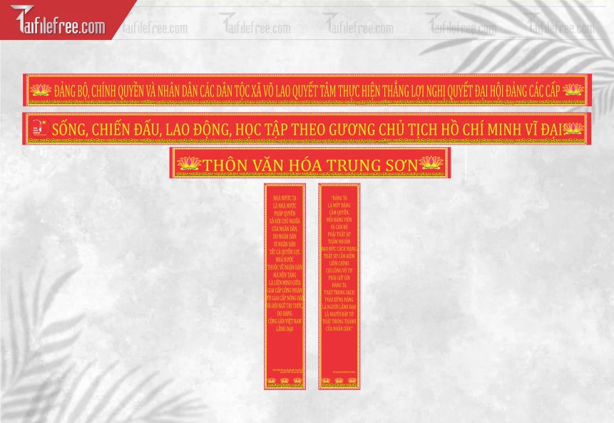 Mẫu Băng Rôn/Phướn Tuyên Truyền Đại Hội Đảng Bộ_TD420