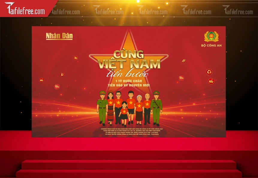 Background Cùng Việt Nam Tiến Bước_TD421