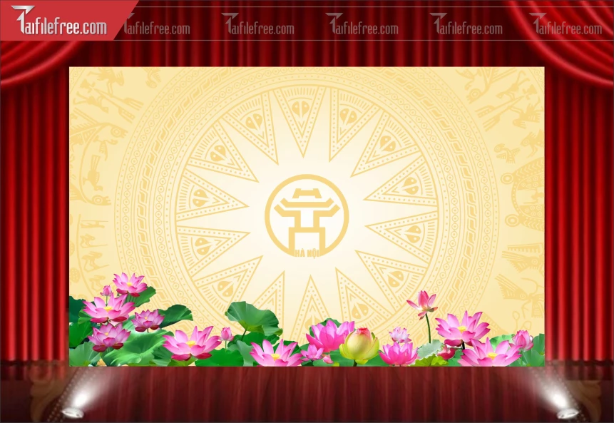 Background Phong Nền Hoa Sen Trang Trí_TD442