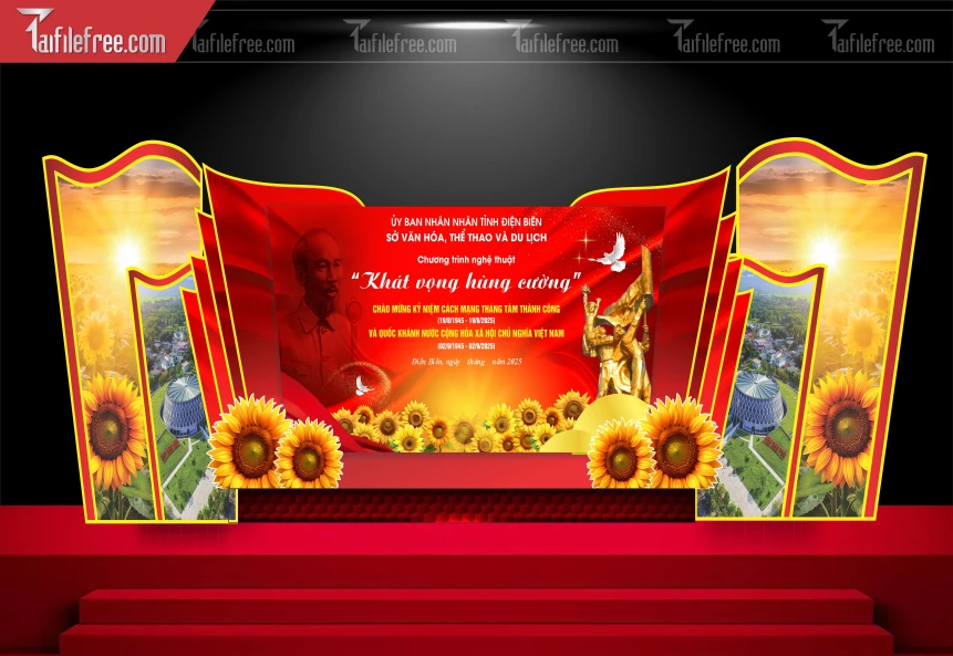 Background Chào Mừng Cách Mạng Tháng Tám Thành Công_TD445