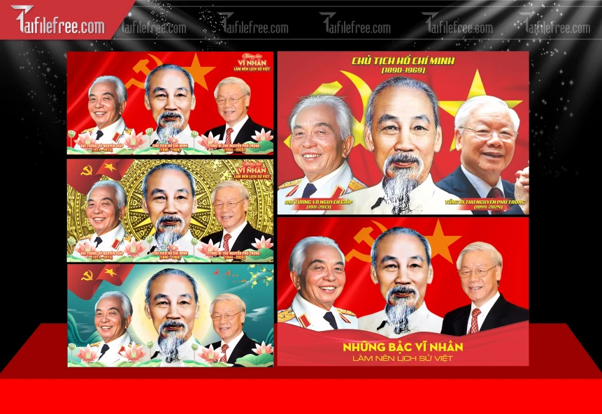 Ảnh Bác Hồ, Bác Giáp, Bác Trọng Png _TD479