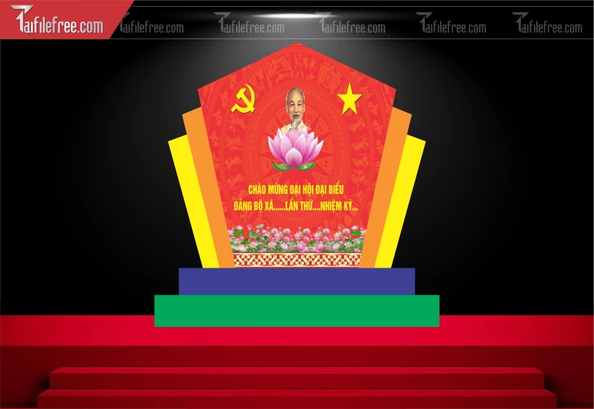 Biểu Tượng Trang Trí Đại Hội Đảng Bộ_TD496