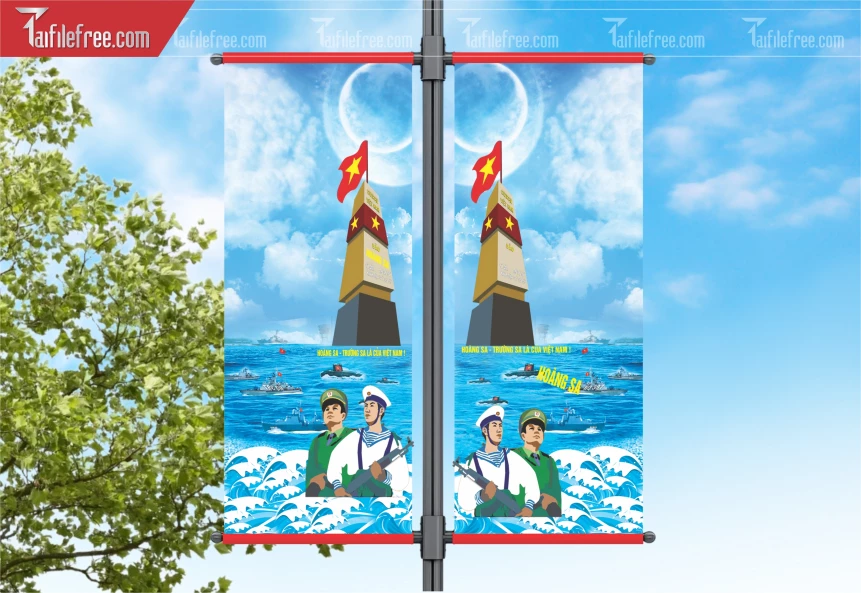Phướn Tuyên Truyền Biển Đảo Hoàng Sa Trường Sa Là Của Việt Nam_TD510