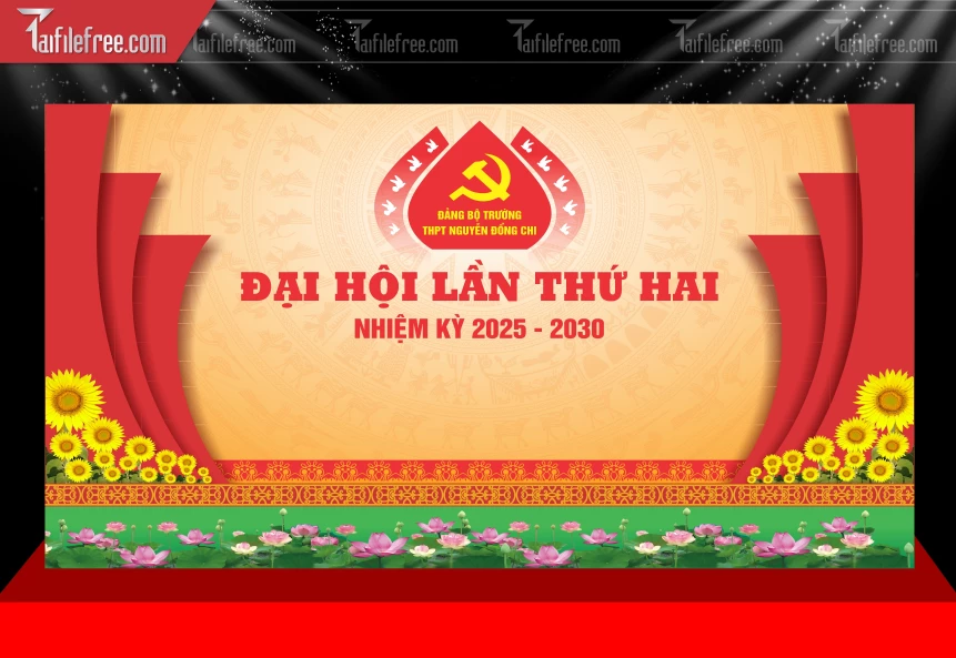 Phông Nền Nhiệt Liệt Chào Mừng Kỷ Niệm 95 Năm Ngày Thành Lập Mặt Trận Dân Tộc Thống Nhất_TD534