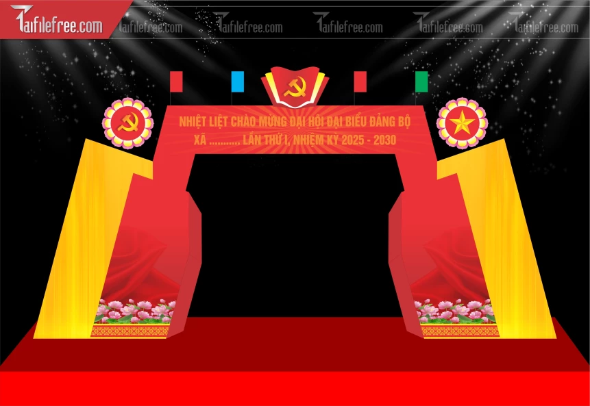 Cổng Chào Nhiệt Liệt Chào Mừng Đại Hội Đại Biểu_TD542