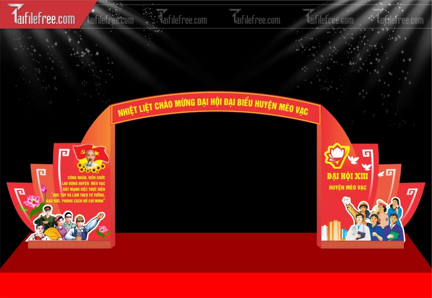 Cổng Chào Nhiệt Liệt Chào Mừng Đại Hội Đại Biểu_TD546