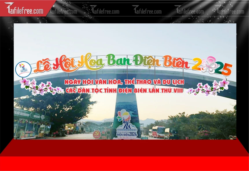 Cổng Chào Lễ Hội Hoa Ban Điện Biên_TD554