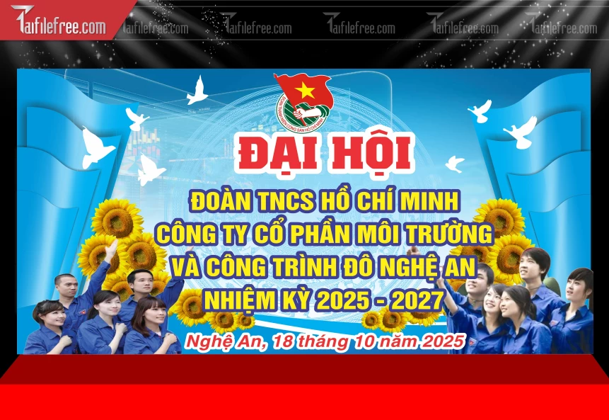 Phông Nền Đại Hội Đại Biểu Đoàn TNCS Hồ Chí Minh_TD556
