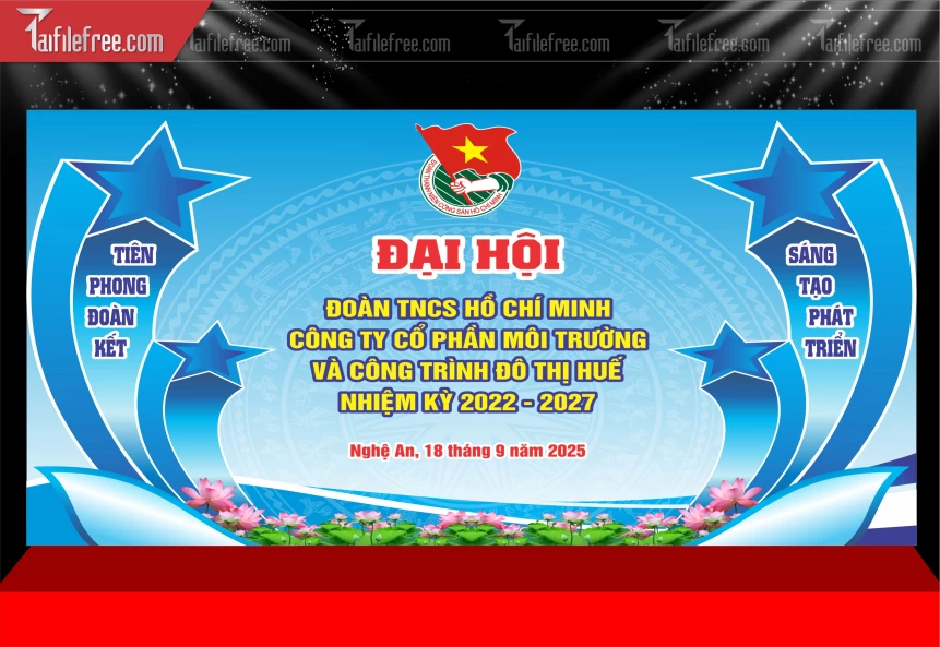 Phông Nền Đại Hội Đại Biểu Đoàn TNCS Hồ Chí Minh_TD557