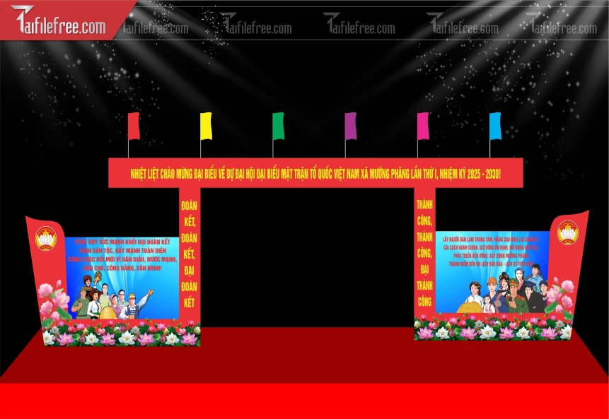 Mẫu Cổng Chào Đại Hội Mặt Trận Tổ Quốc Việt Nam_TD594