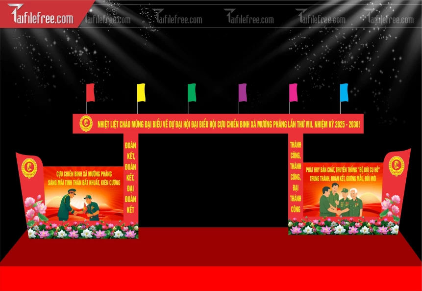 Mẫu Cổng Chào Đại Hội Cựu Chiến Binh_TD595