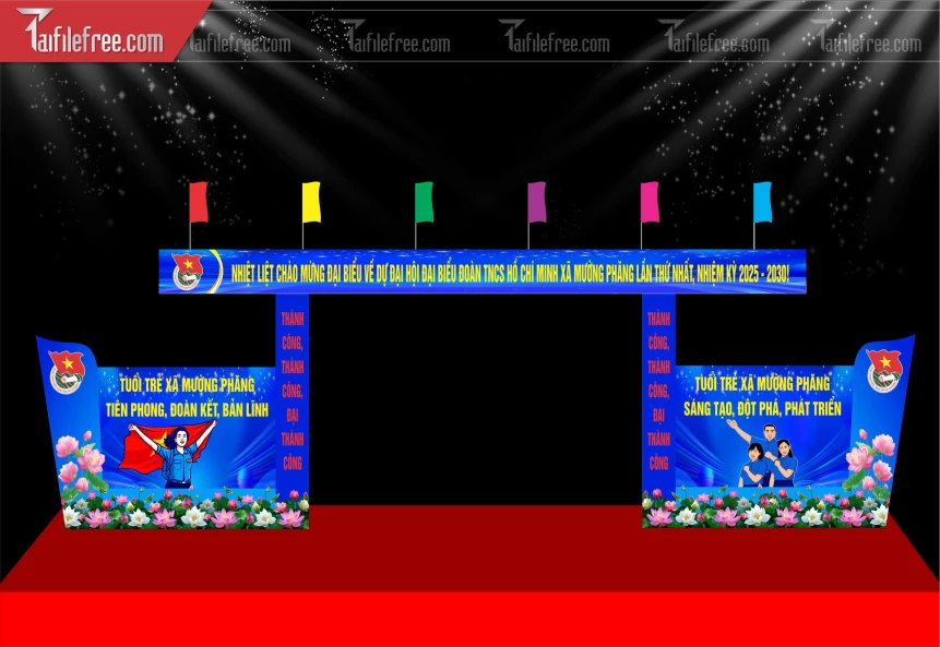 Mẫu Cổng Chào Đại Hội Đoàn Thanh Niên _TD596