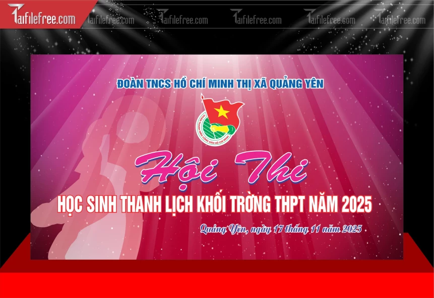 Phông Nền Hội Thi Học Sinh Thanh Lịch_TD599