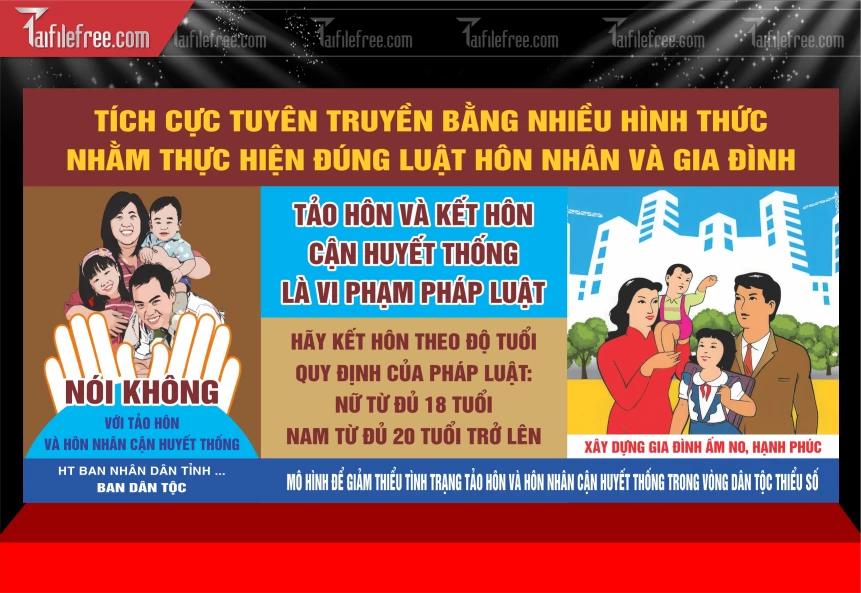 Mẫu Phông Nền Nói Không Với Tảo Hôn Và Kết Hôn_TD619