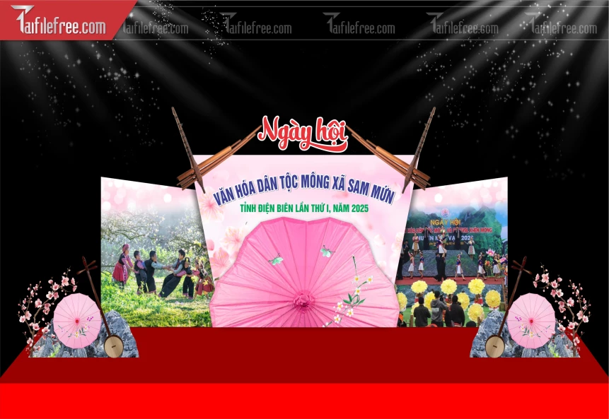 Mẫu Background Lễ Hội Hoa Anh Đào_TD621