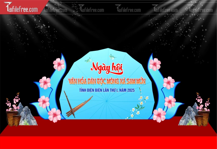 Mẫu Background Lễ Hội Hoa Anh Đào_TD622