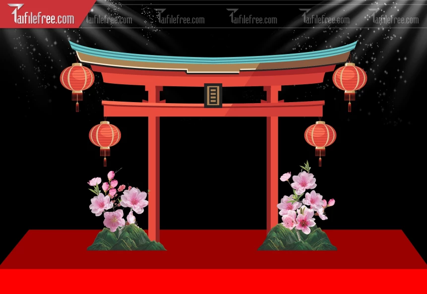 Mẫu Cổng Lễ Hội Hoa Anh Đào_TD624