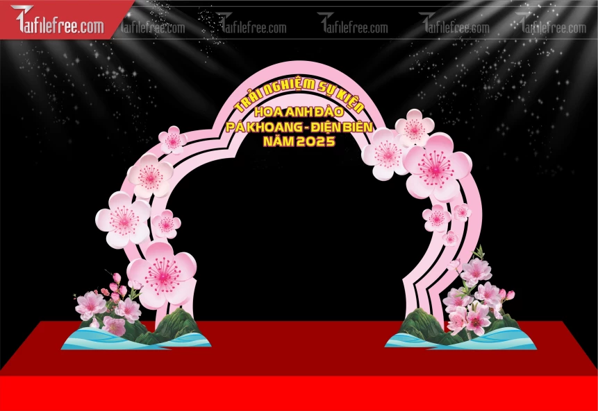 Mẫu Cổng Lễ Hội Hoa Anh Đào_TD626