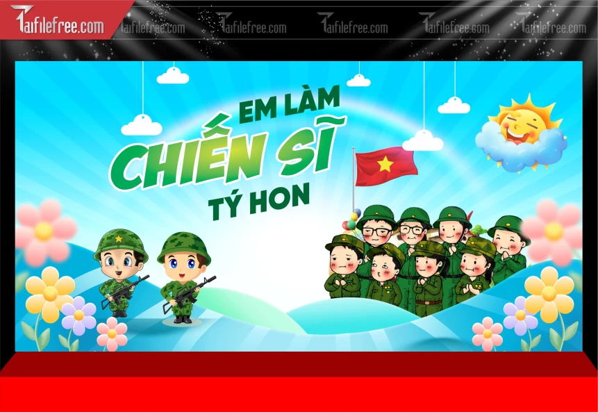 Mẫu Phông Nền Chiến Sĩ_TD629