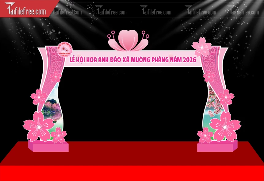 Mẫu Cổng Chào Lễ Hội Hoa Anh Đào_TD635