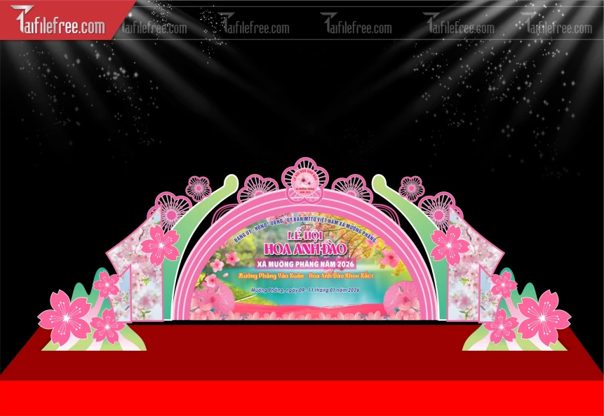 Mẫu Background Lễ Hội Hoa Anh Đào_TD637