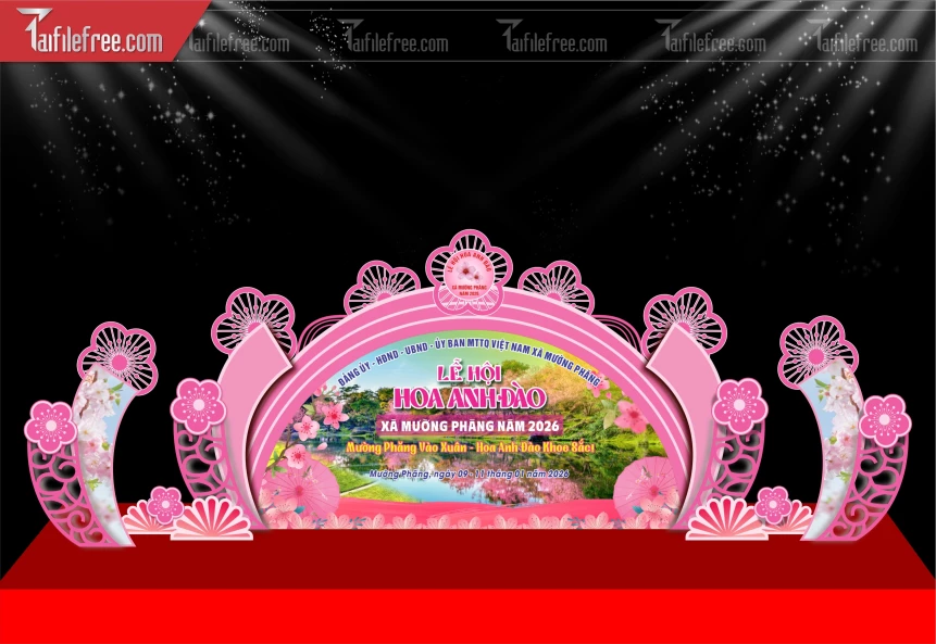Mẫu Background Lễ Hội Hoa Anh Đào_TD639