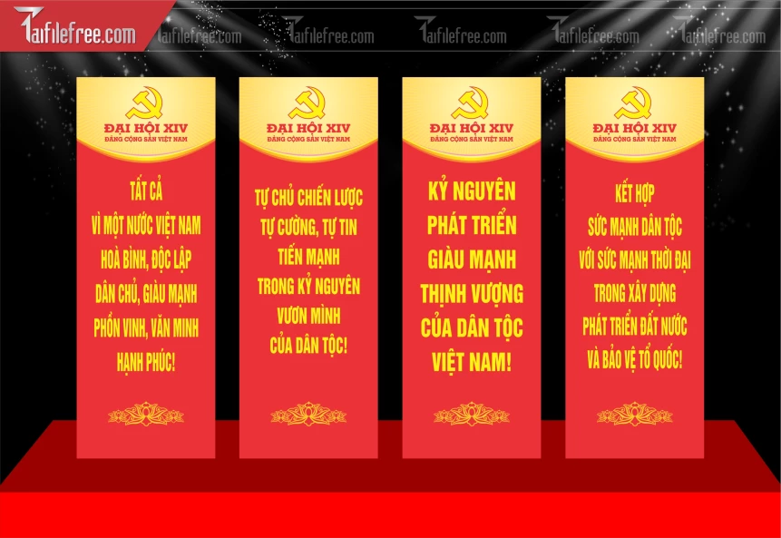 Mẫu Phướn Nhiệt Liệt Chào Mừng Đại Hội Đại Biểu_TD661