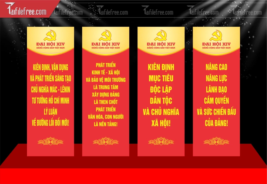 Mẫu Phướn Nhiệt Liệt Chào Mừng Đại Hội Đại Biểu_TD669