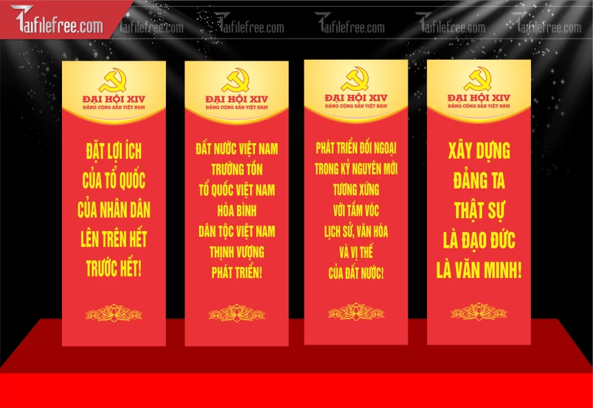 Mẫu Phướn Nhiệt Liệt Chào Mừng Đại Hội Đại Biểu_TD670