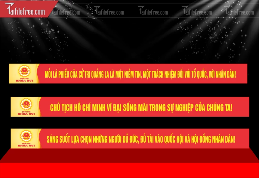 Mẫu Băng Rôn Nhiệt Liệt Chào Mừng Ngày Bẩu Cử_TD695