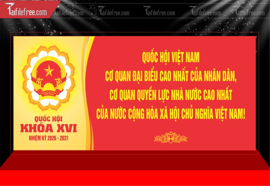 Mẫu Pano Nhiệt Liệt Chào Mừng Ngày Bẩu Cử_TD701