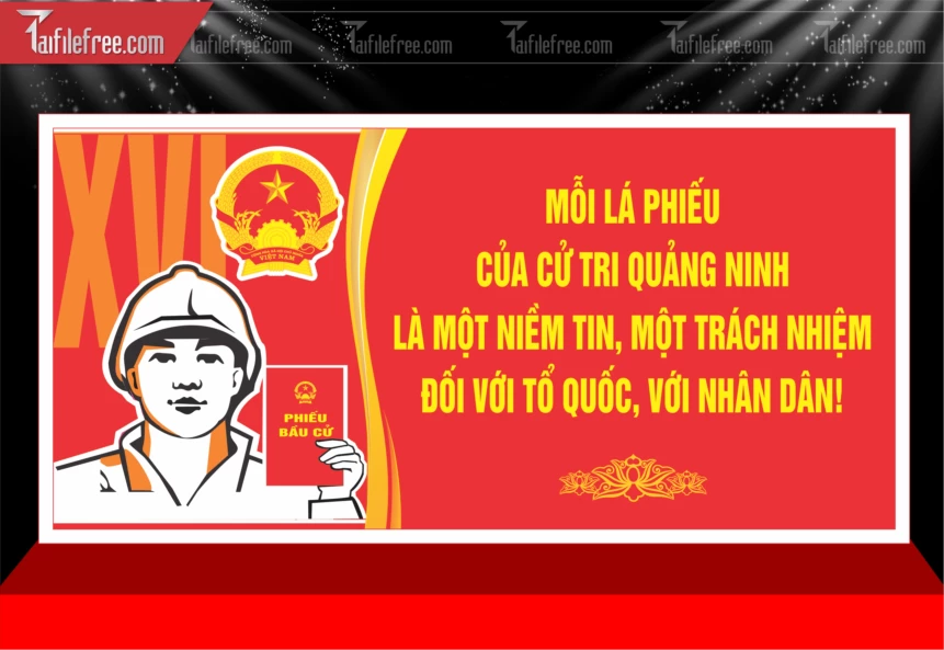 Mẫu Pano Nhiệt Liệt Chào Mừng Ngày Bẩu Cử_TD702