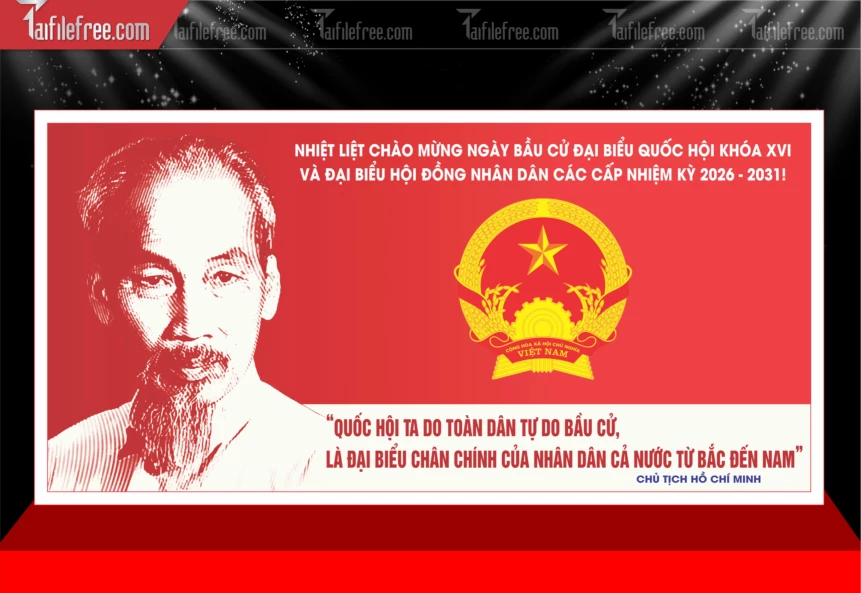 Mẫu Pano Nhiệt Liệt Chào Mừng Ngày Bẩu Cử_TD708