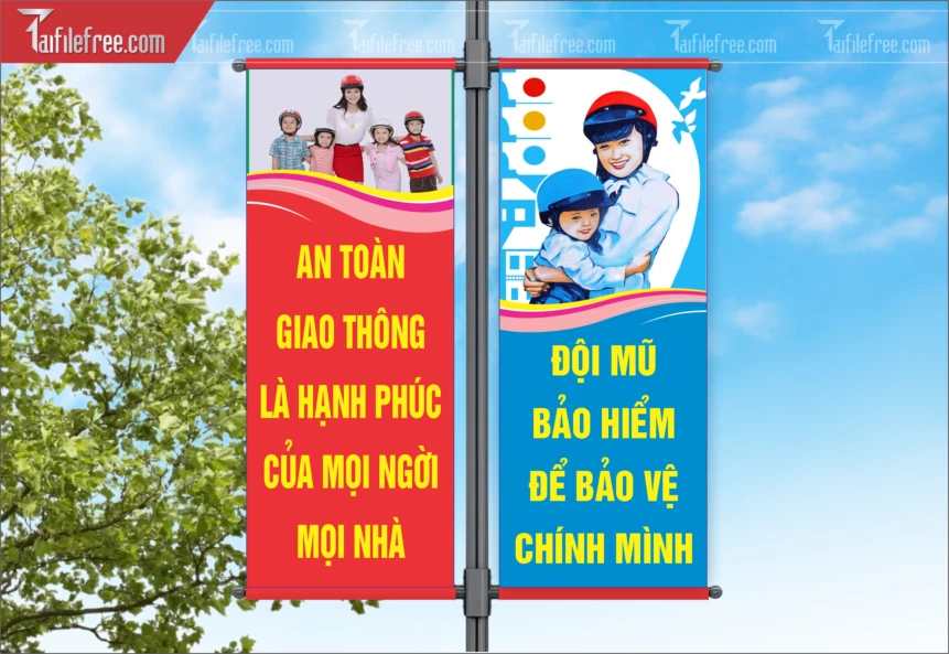 Phướn Tuyên Truyền An Toàn Giao Thông TDM18