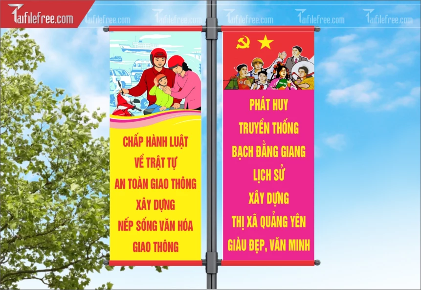 Phướn Tuyên Truyền An Toàn Giao Thông TDM19