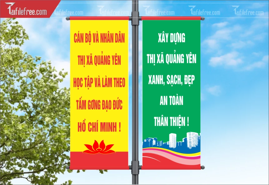 Phướn Treo Đường Phố Tuyên Truyền Bảo Vệ Môi Trường_TDM21